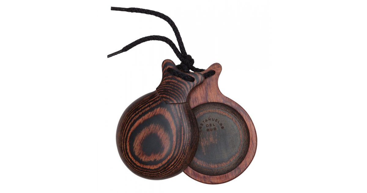 Castagnettes professionnelles en bois marron veiné Castagnettes professionnelles en bois marron veiné