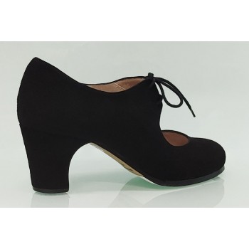 Chaussure de danse flamenco semi-professionnelle en daim noir