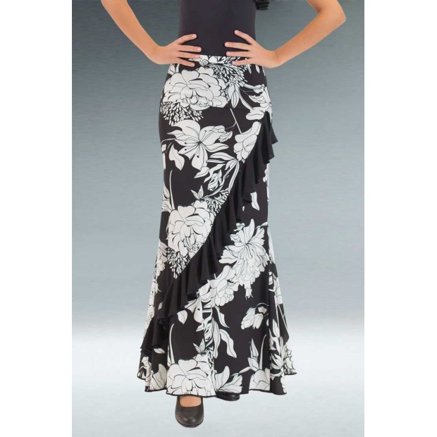 Falda Flamenco Negra Estampada Falda Flamenco Negra Estampada
