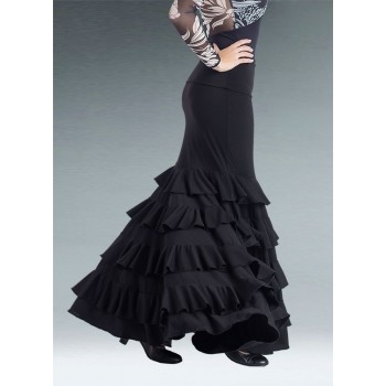 Jupe Flamenco Noire Volants