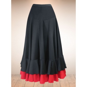 Jupe Flamenco Noire 2 Volants