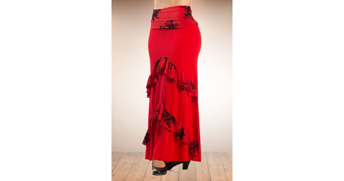Falda flamenco Candil Roja Falda flamenco Candil Roja