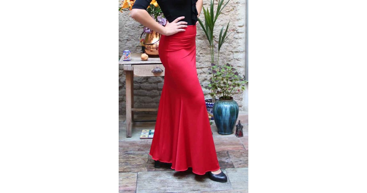 Jupe Flamenco Rouge Godet Jupe Flamenco Rouge Godet