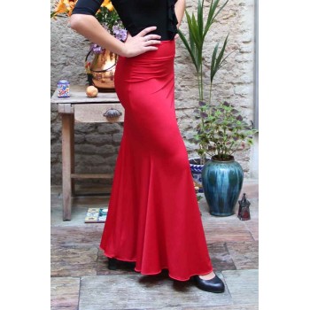 Jupe Flamenco Rouge Godet