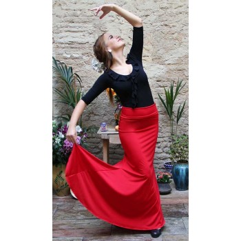 Jupe Flamenco Rouge Godet