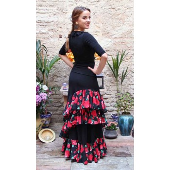 Black Onil Flamenco Skirt