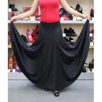 Falda flamenco negra con godets