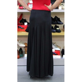 Falda flamenco negra con godets