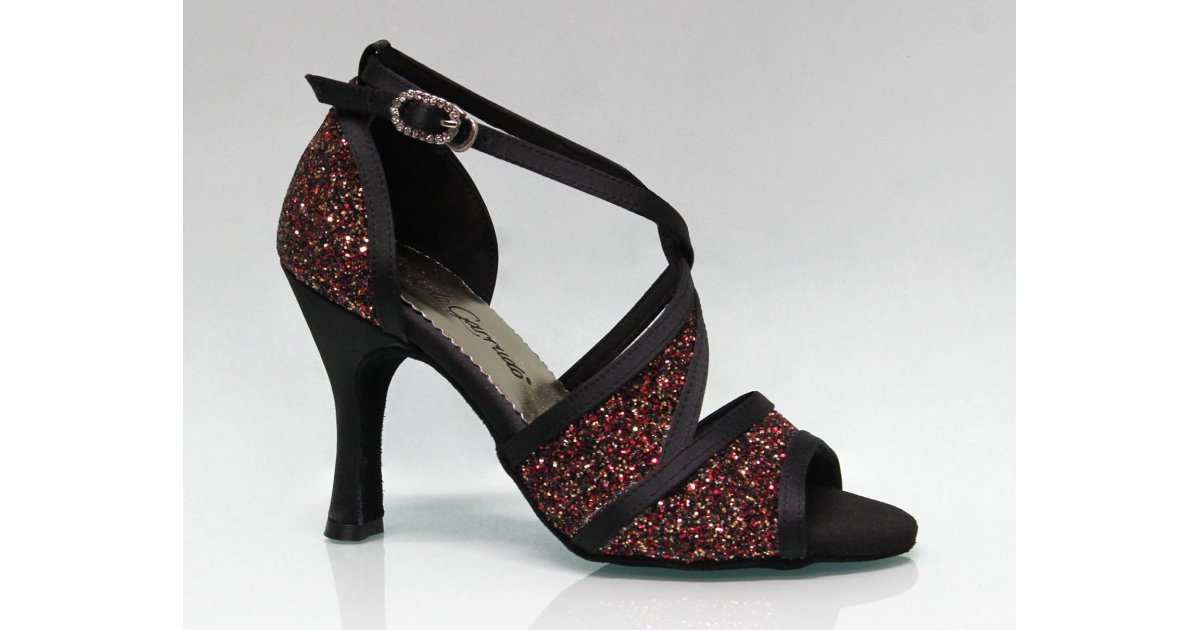 Black and Glitter Combined Ballroom Dance Shoe Black and Glitter Combined Ballroom Dance Shoe