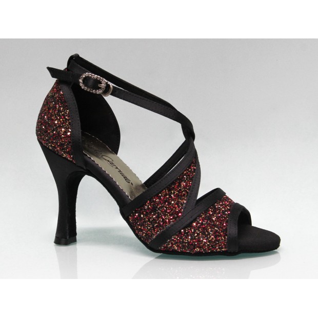 Black and Glitter Combined Ballroom Dance Shoe Black and Glitter Combined Ballroom Dance Shoe
