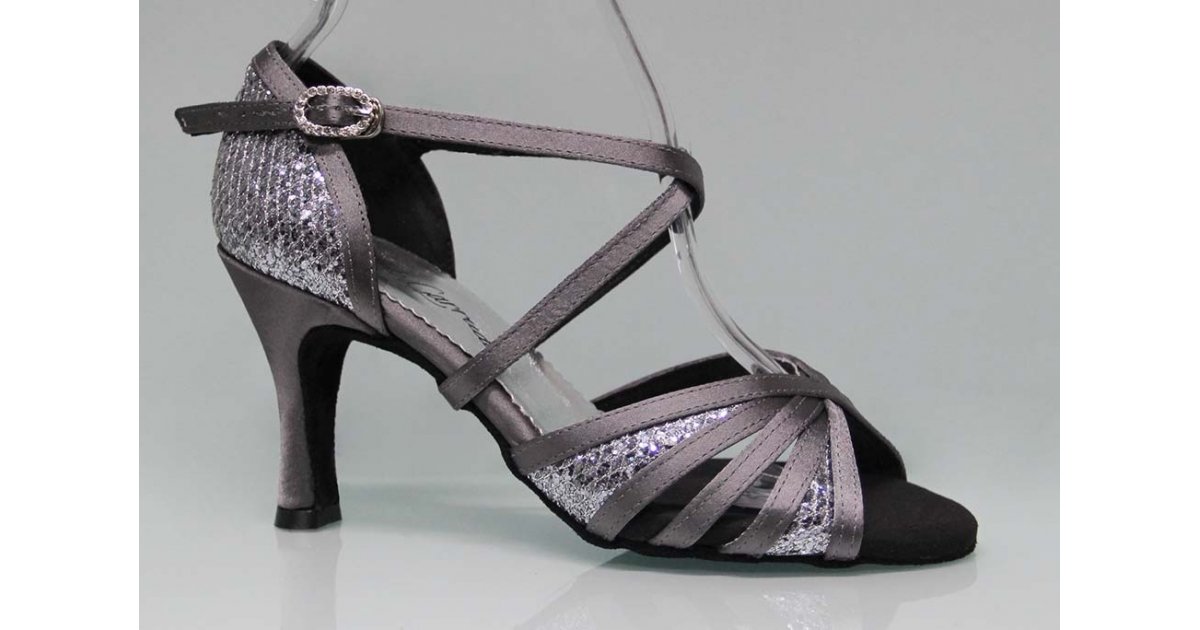 Gray and Fantasy Combined Ballroom Dance Shoe