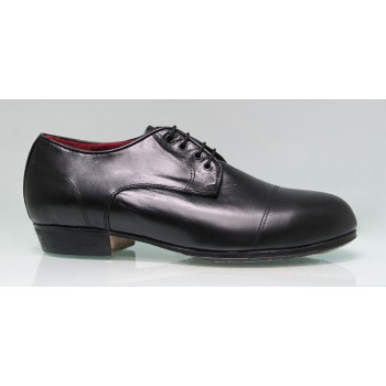 Chaussure de flamenco professionnelle noire à talon bas