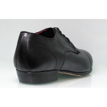 Chaussure de flamenco professionnelle noire à talon bas