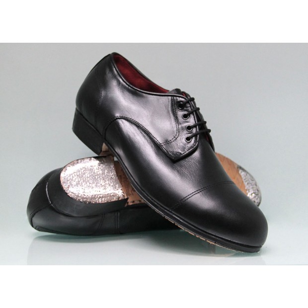 Chaussure de flamenco professionnelle noire à talon bas Chaussure de flamenco professionnelle noire à talon bas