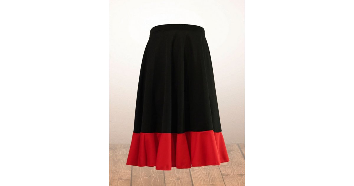 Falda Flamenco Niña Negra y Roja Falda Flamenco Niña Negra y Roja