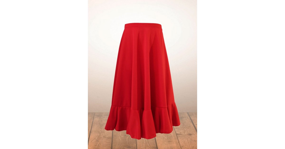 Red Girl Flamenco Skirt