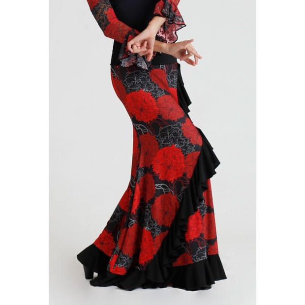 Falda Flamenco Entallada Claveles Falda Flamenco Entallada Claveles
