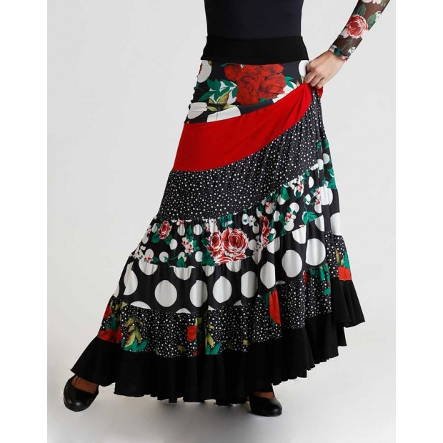 Falda Flamenco Canesú Multicolor Falda Flamenco Canesú Multicolor