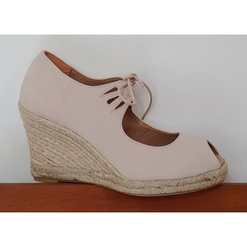 Esparto Beige Shoe With Laces