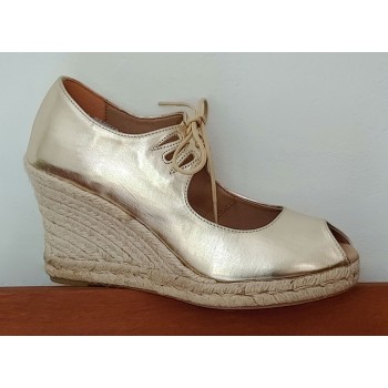 Zapatilla De Esparto Oro...
