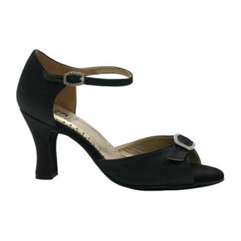 Black Satin Ballroom Shoe