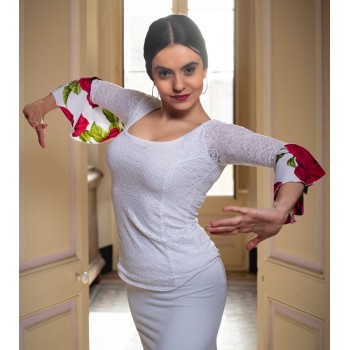 Top Flamenco Ginebra Blanco