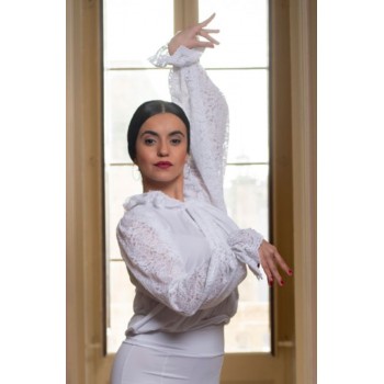 White Leman Flamenco Shirt...