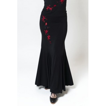 Fitted Flamenco Skirt Black...