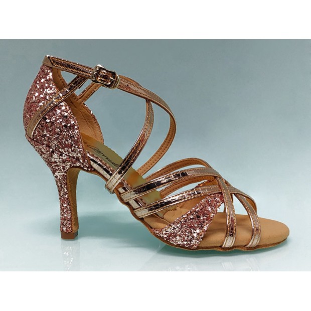 RUYBOZRY Chaussures de Danse Latine Femme Salsa Strass Chaussures de Danse de Salon,CT404 