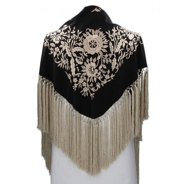 Embroidered Black Shawl...
