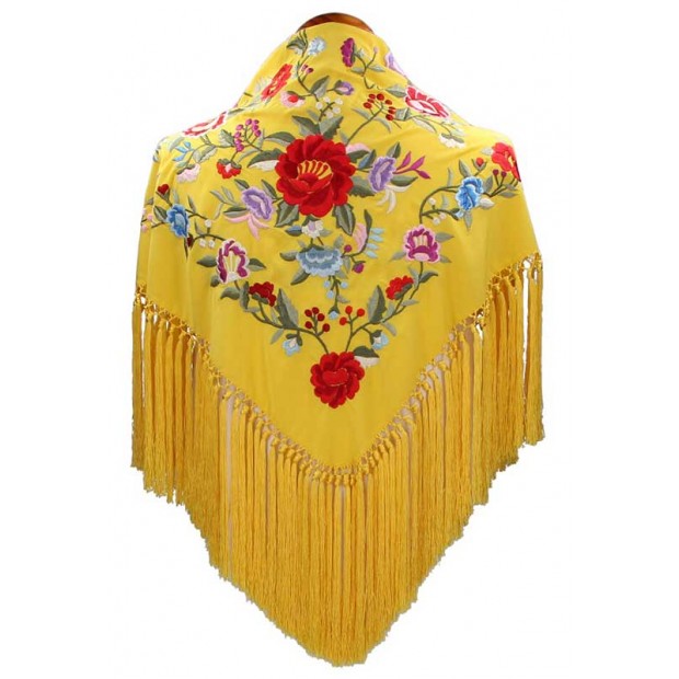 Yellow Shawl Embroidered...