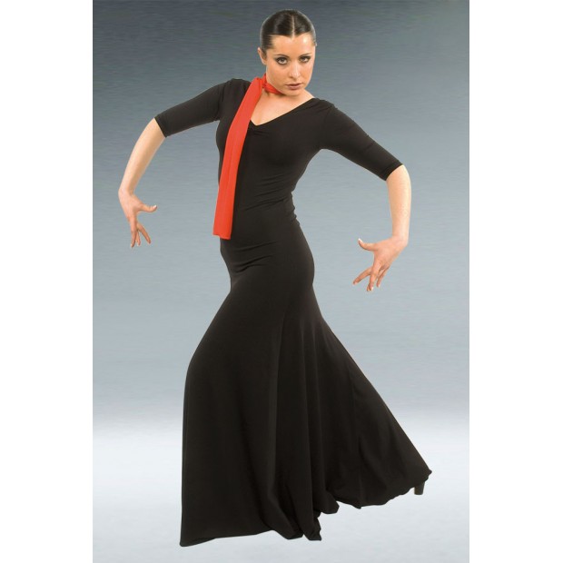 Robe de Flamenco Noire à...