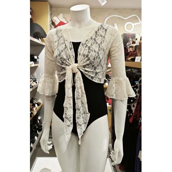 Women's Ivory Lace Flamenco...