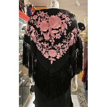 Black Shawl Embroidered...