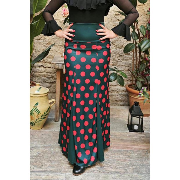 Bottle Green Flamenco Skirt...