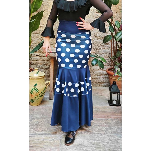 Navy Blue Flamenco Skirt...