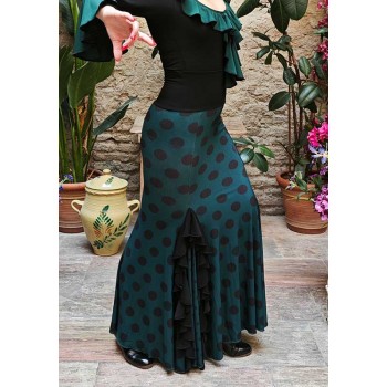 Bottle Green Flamenco Skirt...