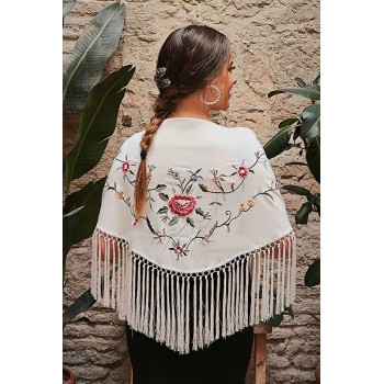 Beige manton embroidery...