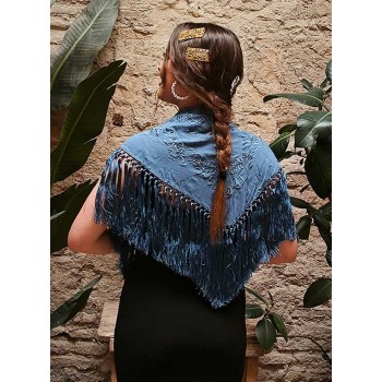Blue Duchy Color Shawl...