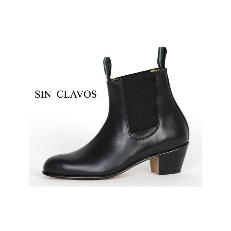 Cuban Black Leather Heel Boot 35 46 Zapatos De Baile Flamenco Cuban Black Leather Heel Boot 35 46