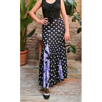 Black Flamenco Skirt with...