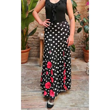 Falda Flamenco Negra con...