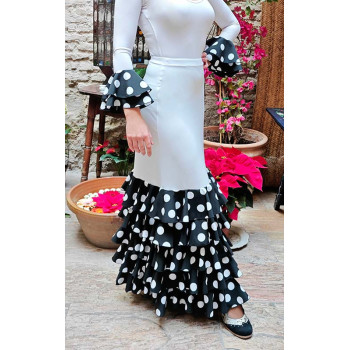 White Zagra Flamenco Skirt...