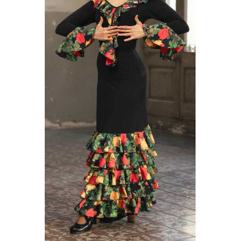 Zagra Flamenco Skirt with 5...