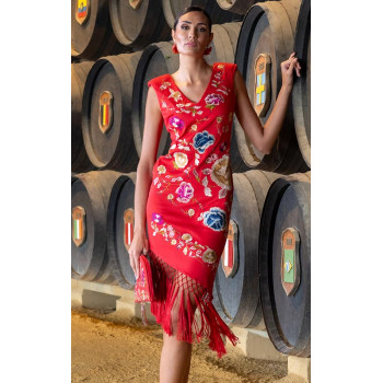 Coral Red Oloroso Dress...