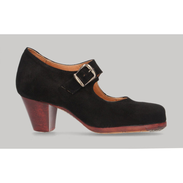 Professional black suede...