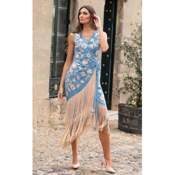 Sky Blue Spain Dress with...