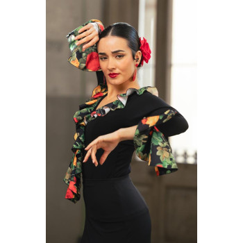 Haut flamenco noir Lola à...