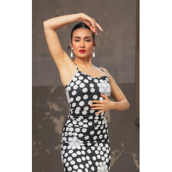 Black Flamenco Top with...