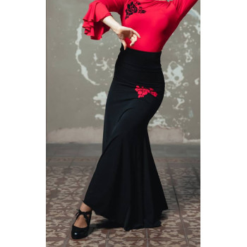 Jupe de flamenco ajustée en...